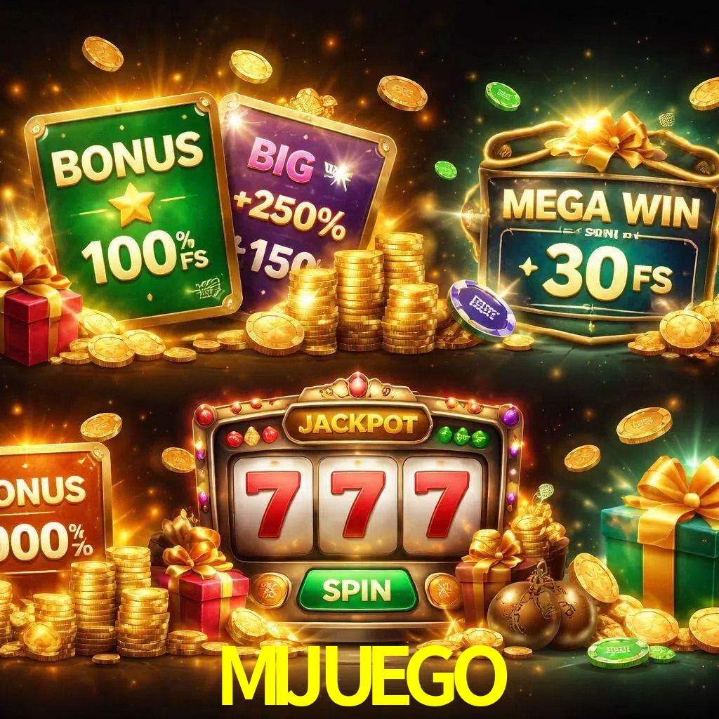 Tipos de bonos MIJUEGO incluyendo recompensas de bienvenida y promociones continuas